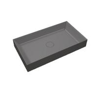 Lavabo da Appoggio Line Rettangolare in Ceramica Cenere Opaco Lullaby - CONFEZIONE: 1 pz.