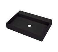 Lavabo da appoggio Puerto Padre Idrostile foro rubinetto 400x100 mm nero Nero