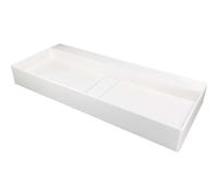 Lavabo da appoggio rett Placetas Idrostile copripiletta 400x120 mm bianco Bianco