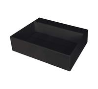 Lavabo da appoggio rettangolare Puerto Padre Idrostile foro rubinetto nero Nero