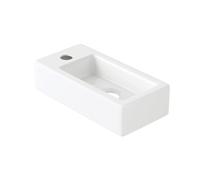 Lavabo da bagno Eridanus, lavabo sospeso, vasca rettangolare salvaspazio in ceramica bianca, rubinetto a sinistra per mobiletto da trucco, guardaroba, WC, lavabo da appoggio moderno