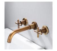 Lavabo da bagno, lavabo a parete nascosto, ugello rotante a 360°, rubinetto for vasca, miscelatore caldo e freddo(Antique Style2)