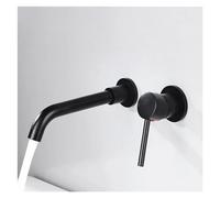 Lavabo da bagno, lavabo a parete nascosto, ugello rotante a 360°, rubinetto for vasca, miscelatore caldo e freddo(Black)