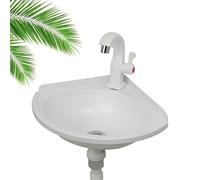 Lavabo da Bagno Montaggio a Parete Lavabo Angolare, Mini Lavabo a Parete Lavandini Angolari, Lavello in Plastica Lavandino Pratico Lavabo Per Cantina, WC Per Gli Ospiti