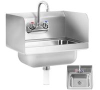 Lavabo da cucina in acciaio inox, larghezza 43,5 cm