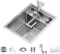 Lavabo da cucina invisibile in acciaio inox con rubinetto pieghevole per risparmiare spazio e igiene