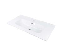 Lavabo da incasso granito Bauta Idrostile foro rubinetto 60 cm bianco Bianco