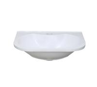 Lavabo da parete 38 x 28 x 12 cm, bianco, per cucina e WC, lavabo compatto con tubo dell'acqua da 150 cm, soluzione elegante e salvaspazio