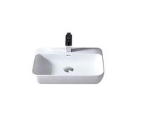 Lavabo da parete TWG201 in ghisa minerale - 60 x 40 x 14 cm - bianco opaco