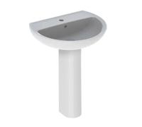 LAVABO E COLONNA IN CERAMICA BIANCA GEBERIT SERIE COLIBRI - LAVABO 65CM