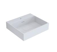 Lavabo Elizabeth in resina semi-incasso bianco opaco - CONFEZIONE: 1 pz., Colore: Bianco Opaco, Dimensione: 51x45x11.5 cm