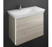 Lavabo en fonte minérale burgbad Iveo avec meuble sous-lavabo, éclairage LED du meuble sous-lavabo inclus, version droite, largeur : 800mm, SFFU080RF2834G0169, SFFU080RF2834G0169, Colorazione: Decoraz