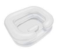 Lavabo gonfiabile per capelli per chi ama il letto, lavare i capelli nel letto, shampoo, lavandino mobile con cuscino, per disabili, anziani e gravidanza, paziente postoperatorio (bianco)