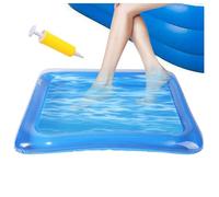 Lavabo Gonfiabile per Pediluvio per Piscina - Vasca Pieghevole Portatile con Scaletta per Ingresso Piscine Fuori Terra