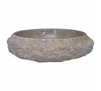 Lavabo grigio Ø 40 x 12 cm, marmo | Fatto a mano, robusto, facile da pulire, per bagno e lavanderia