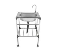 Lavabo In Acciaio Inox Lavello Commerciale In Con Rubinetto Mobile Freestanding Facile Da Pulire E Da Mantenere
