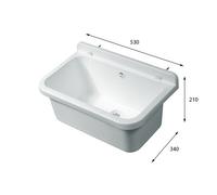 Lavabo IN Ghisa 55cm Lavandino Lavello Cucina Incl. Piletta Scarico
