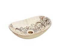 Lavabo in porcellana a forma di barca, ciotola artistica da bagno per uso sopra il bancone
