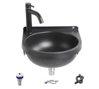 Lavabo - Lavabo a Parete Semi-Circolare | Elegante Lavabo per Bagno, WC, Hotel, Cucina, Lavanderia E Caffè.