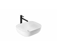 Lavabo lavandino in ceramica da appoggio Rea Belinda slim white