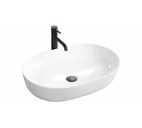Lavabo lavandino in ceramica da appoggio Rea Cleo white