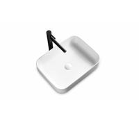 Lavabo lavandino in ceramica da appoggio Rea Demi slim white