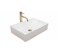 Lavabo lavandino in ceramica da appoggio Rea Inga white