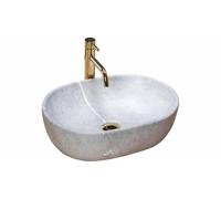 Lavabo lavandino in ceramica da appoggio Rea Lara grey