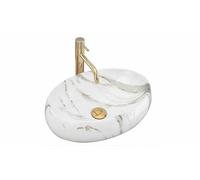 Lavabo lavandino in ceramica da appoggio Rea Linda Lava