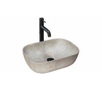 Lavabo lavandino in ceramica da appoggio Rea Livia beige
