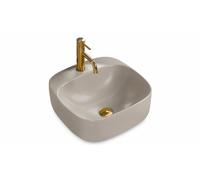 Lavabo lavandino in ceramica da appoggio Rea Luiza 42 grey mat