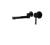 Lavabo nascosto a parete, girevole a 180 gradi, con maniglia singola, vasca da bagno con acqua calda e fredda, rubinetto for lavabo con bocca girevole in ottone(B)