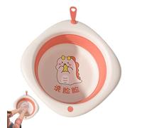 Lavabo per bambini - Bacino per bambini | Vasca da bagno pieghevole | Bidoni portaoggetti aperti per la casa | Design con cordino per il lavaggio quotidiano del viso e delle mani