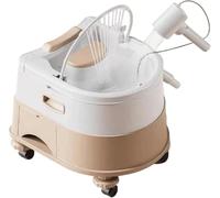 Lavabo Per Shampoo Spa Portatile Con Circolazione Dell'Acqua E Serbatoio Da 10 Litri, Attrezzatura Spa Con Testa Termostatica, Piedini Regolabili Per Uso Domestico, Lavandino Del Salone(Grey)