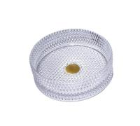 Lavabo Rotondo In Vetro Lavabo, Lavabo Bagno, Bianco Lucido, Senza Troppopieno, Dimensioni 405 X 405 Mm (senza Rubinetto) (Bianco)