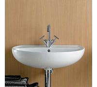Lavabo sospeso 55 cm Geberit in ceramica lucida Colibrì