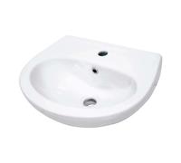 Lavabo sospeso ceramica Segundo Frente Idrostile con foro rubinetto Bianco Bianco