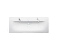 Lavabo Viu Duravit, 1230x490mm, avec trop-plein, 2 trous de robinetterie prépercés, valve Push-Open incluse, 23441200241, 23441200241, Colorazione: Bianco con Wondergliss