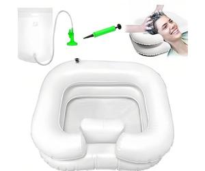 Lavacabezas Hinchable,Lavabo Inflable para el Cabello,Almohada de Champú Inflable,Champú Hinchable per Donne Incinte Allettate,Pazienti Post-operatori Traumatizzati,58 * 52 * 19 cm
