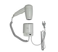 LAVACUR Asciugacapelli con supporto da parete PUSH-PRO - con interruttore di sicurezza per hotel - 8009