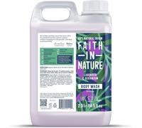 Faith In Nature Lavanda e geranio bagnoschiuma, nutriente, vegano e cruelty free, senza SLS o parabeni, 2,5 l