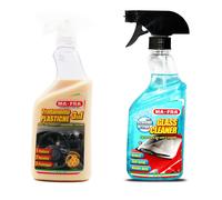 LAVAGGIO PULIZIA PLASTICHE INTERNI E VETRI AUTO KIT PRODOTTI MA-FRA