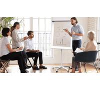 Lavagna a fogli mobili magnetica su rotelle 100x70cm