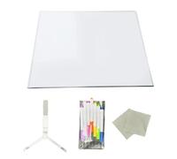 Lavagna a LED con penna a 7 colori creativa in acrilico per scrivere messaggi, si illumina, disegnare, riscrivibile, in acrilico, con supporto regolabile