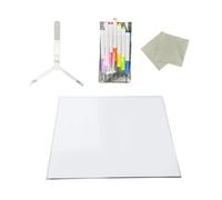 Lavagna a LED con penna a 7 colori creativa in acrilico per scrivere messaggi, si illumina, disegnare, riscrivibile, in acrilico, con supporto regolabile