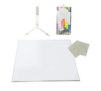 Lavagna a LED con penna a 7 colori creativa in acrilico per scrivere messaggi, si illumina, disegnare, riscrivibile, in acrilico, con supporto regolabile