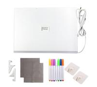 Lavagna acrilica a LED - Display note e messaggi, strumento di disegno con 7 penne colorate con illuminazione LED luminosa, scrittura trasparente con facile pulizia, per la