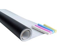 Lavagna Adesiva Lavabile, con Guide Posteriori per il Taglio Preciso e 5 Gessetti, Rotolo da 45 cm x 2 METRI