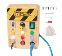 Lavagna B-usy Con Luce A LED Per Bambini, Uso Versatile, Giocattolo Da Viaggio In Legno, Lavagna B-usy Giocattoli M-ontessori, Facile Da Pulire, Per La Scuola, Il Campeggio, La Festa Di Compleanno