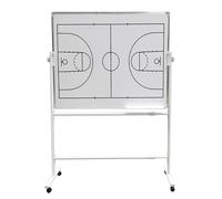 Lavagna bianca bifacciale su ruote, lavagna cancellabile a secco con pennarelli magnetici e gomma per allenatori di pallacanestro, calcio e pallavolo